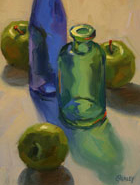 Bottles and Green Apples